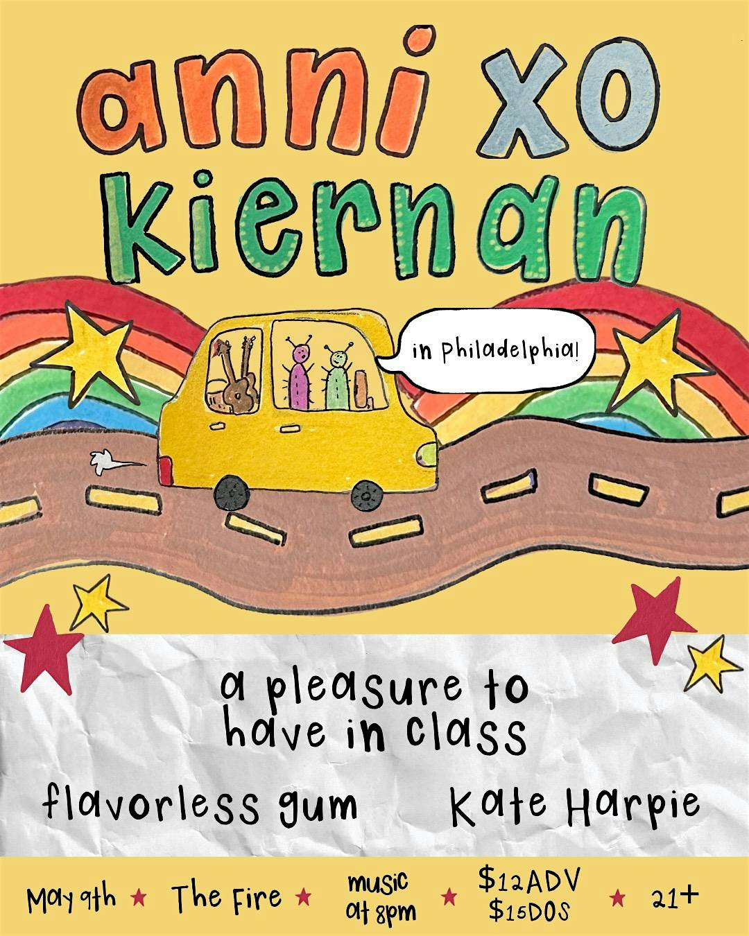 Anni xo/Kiernan/A Pleasure To Have In Class/Flavorless Gum/Kate Harpie at The Fire – Philadelphia, PA