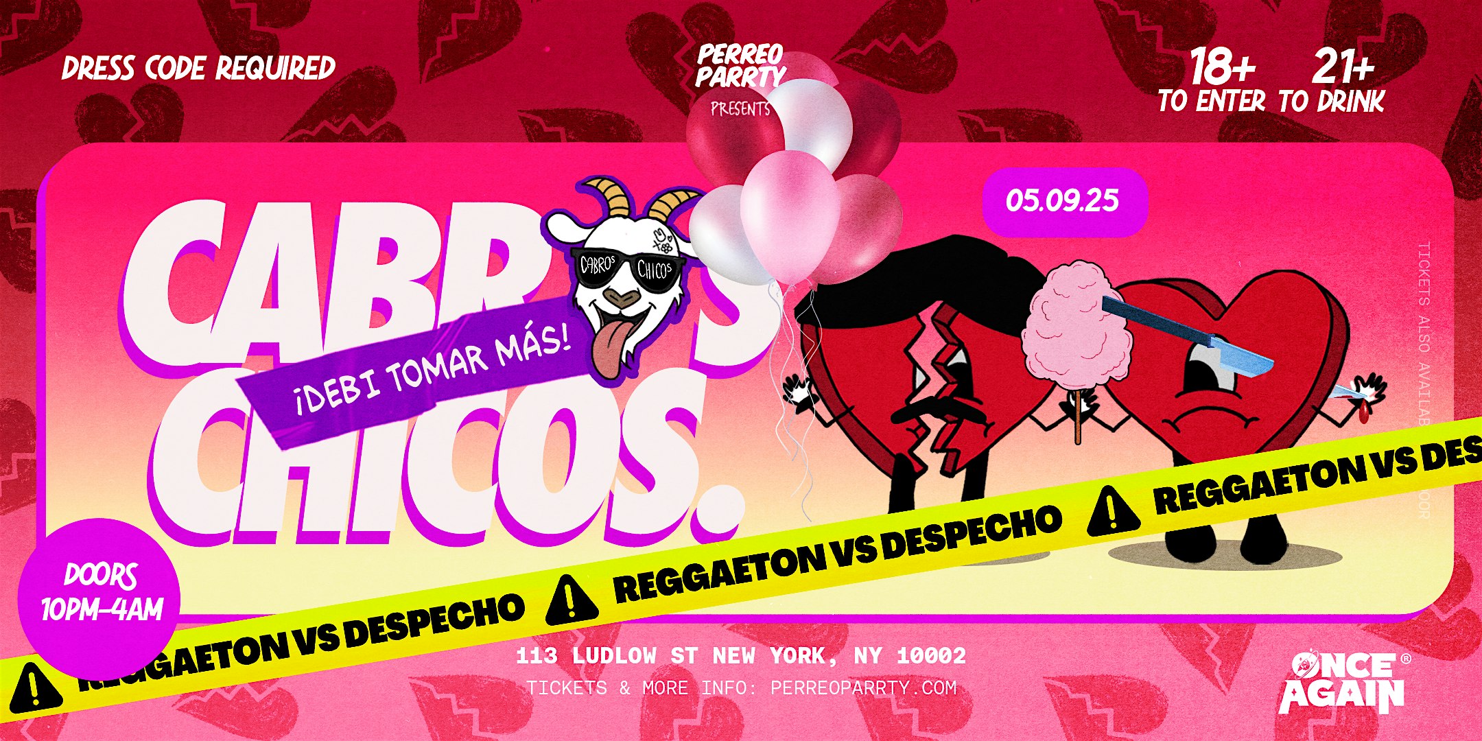 Cabros Chicos – Debi Tomar Mas – Latin & Reggaeton Dance Party in NYC – 18+ at Mehanata – New York, NY