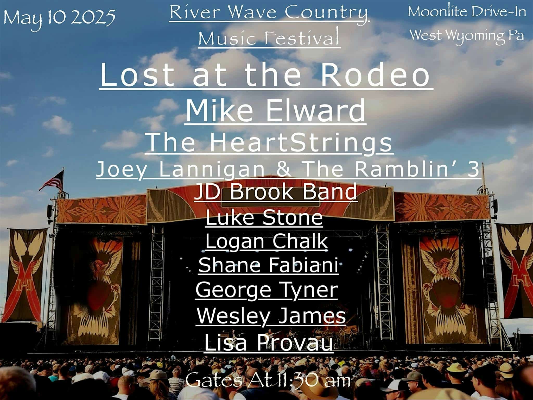 River Wave Country Music Festival at Moonlite Drive-In, Shoemaker Avenue, West Wyoming, PA, USA – West Wyoming, PA