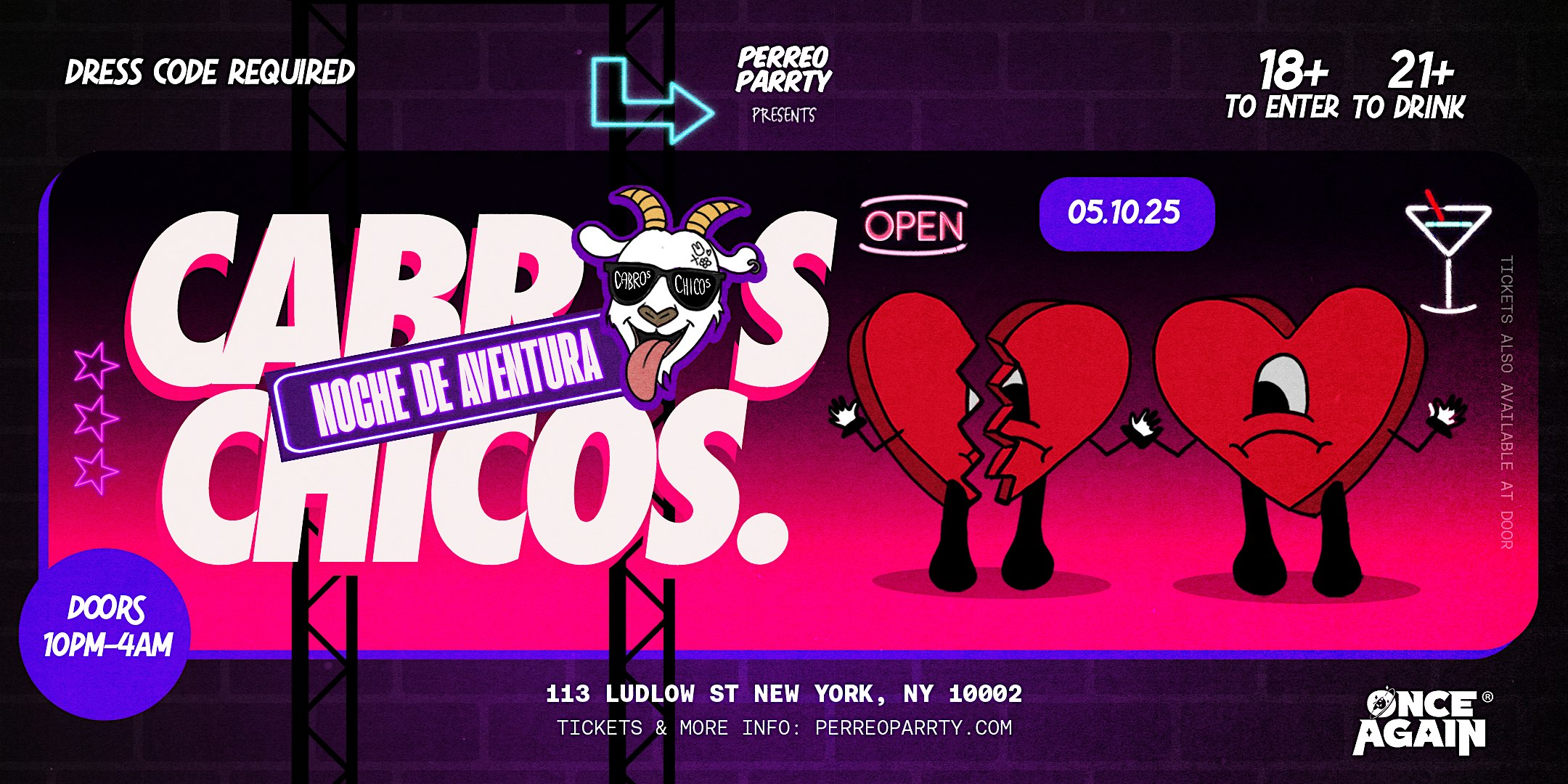Cabros Chicos – Aventura Night # 1 Bachata Dance Party in NYC – 18+ at Mehanata – New York, NY
