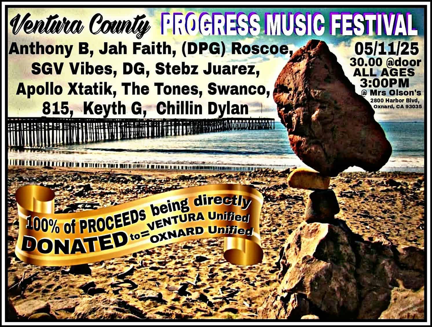 VC Progress Music Festival at Mrs. Olson’s Restaurant – Oxnard, CA
