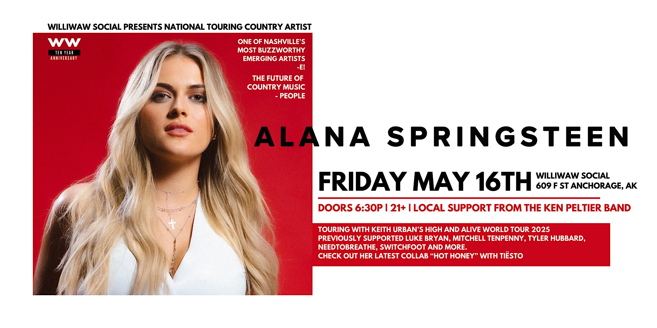 Alana Springsteen live in Alaska at Williwaw Social at Williwaw Social – Anchorage, AK