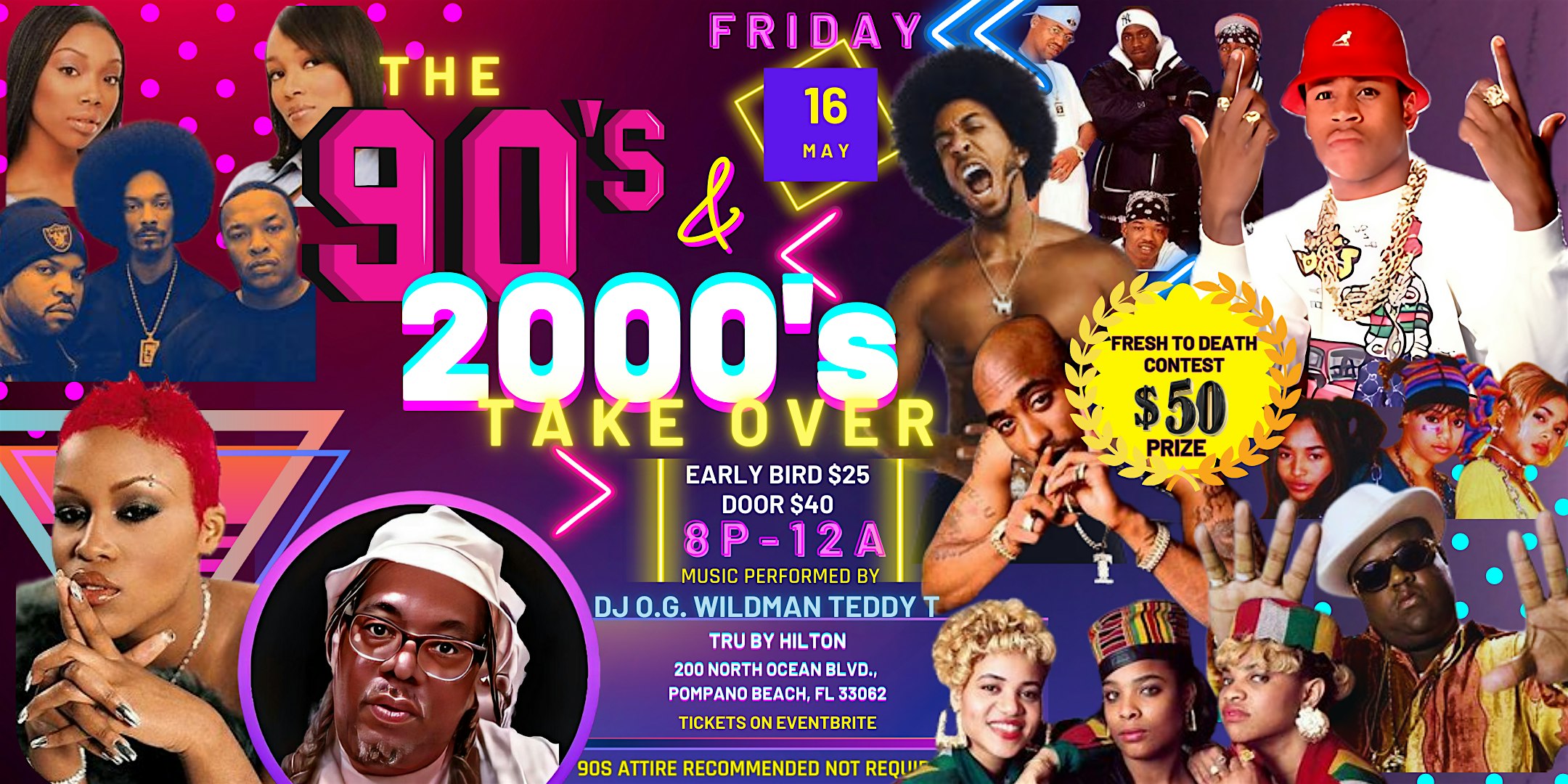 90’s & 2000’s Takeover Throwback Party at Tru by Hilton Pompano Beach Pier, North Ocean Boulevard, Pompano Beach, FL, USA – Pompano Beach, FL