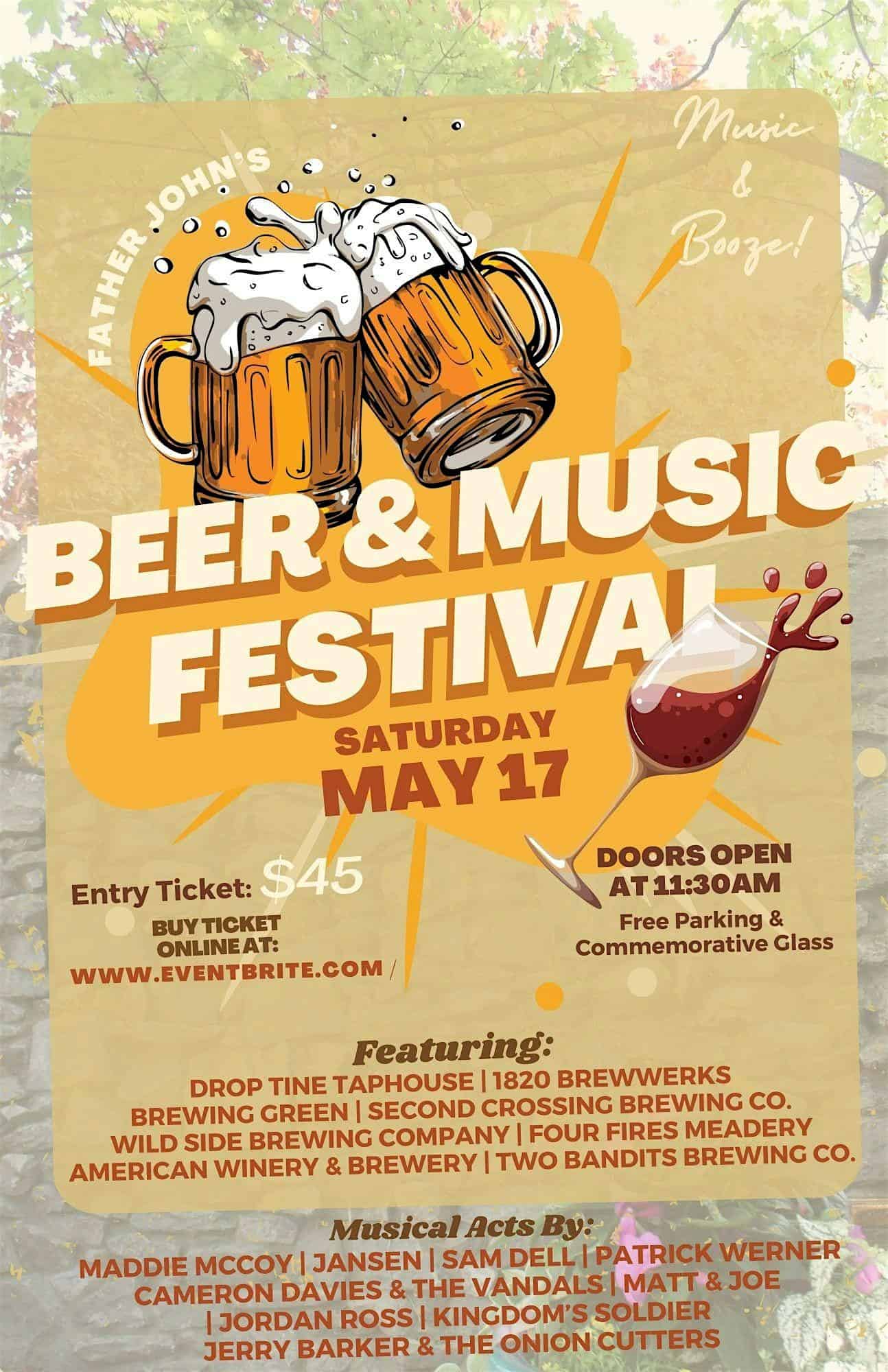 Father John’s Beer & Music Festival at Father John’s Restaurant & Microbrewery – Bryan, OH