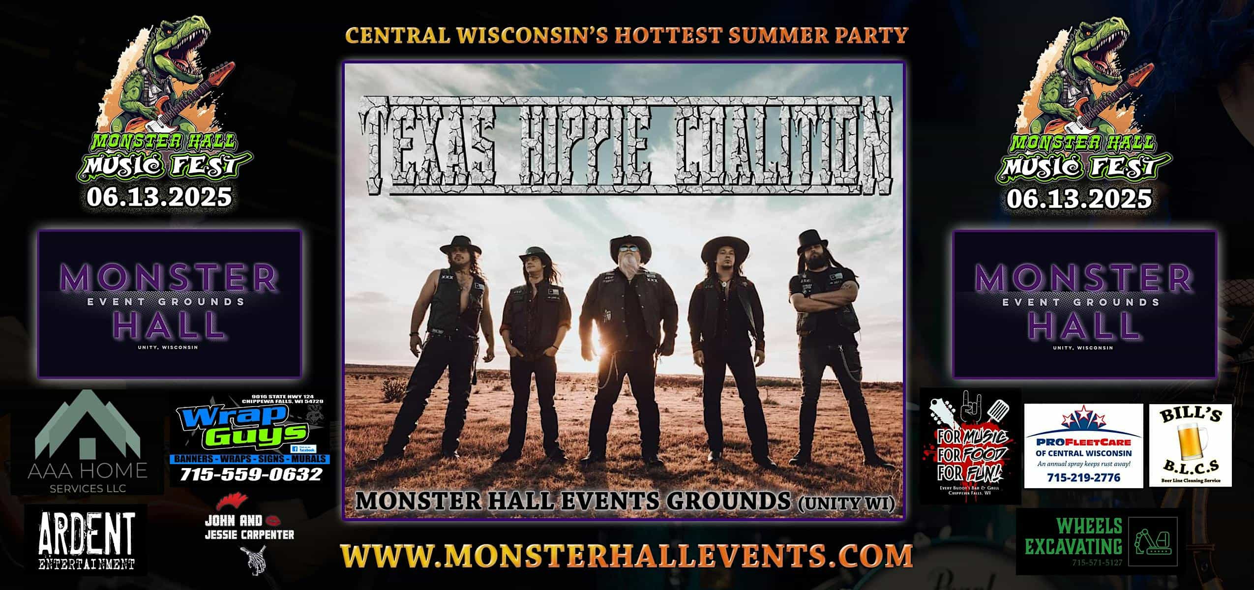 Monster Hall Music Fest Friday, June 13th! Featuring 10 Bands! 18+ Show! at Monster Hall Events – Unity, WI