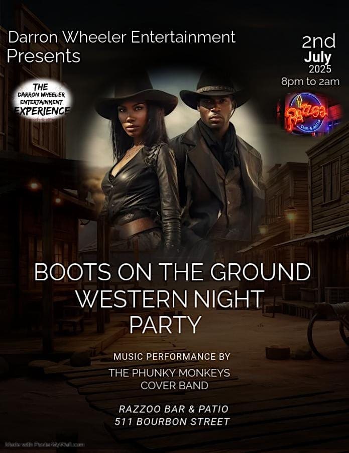 DUKES & BOOTS THE WESTERN PARTY MEET and GREET NOLA FESTIVAL WEEKEND at Razzoo Bar & Patio – New Orleans, LA