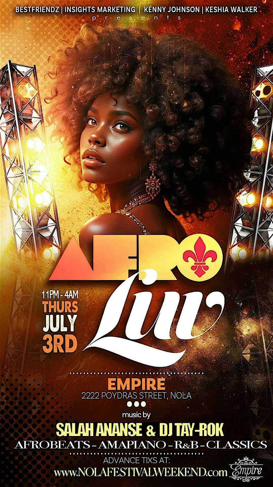 AFRO LUV: A R&B + Afro Beats Music Celebration at Empire – New Orleans, LA