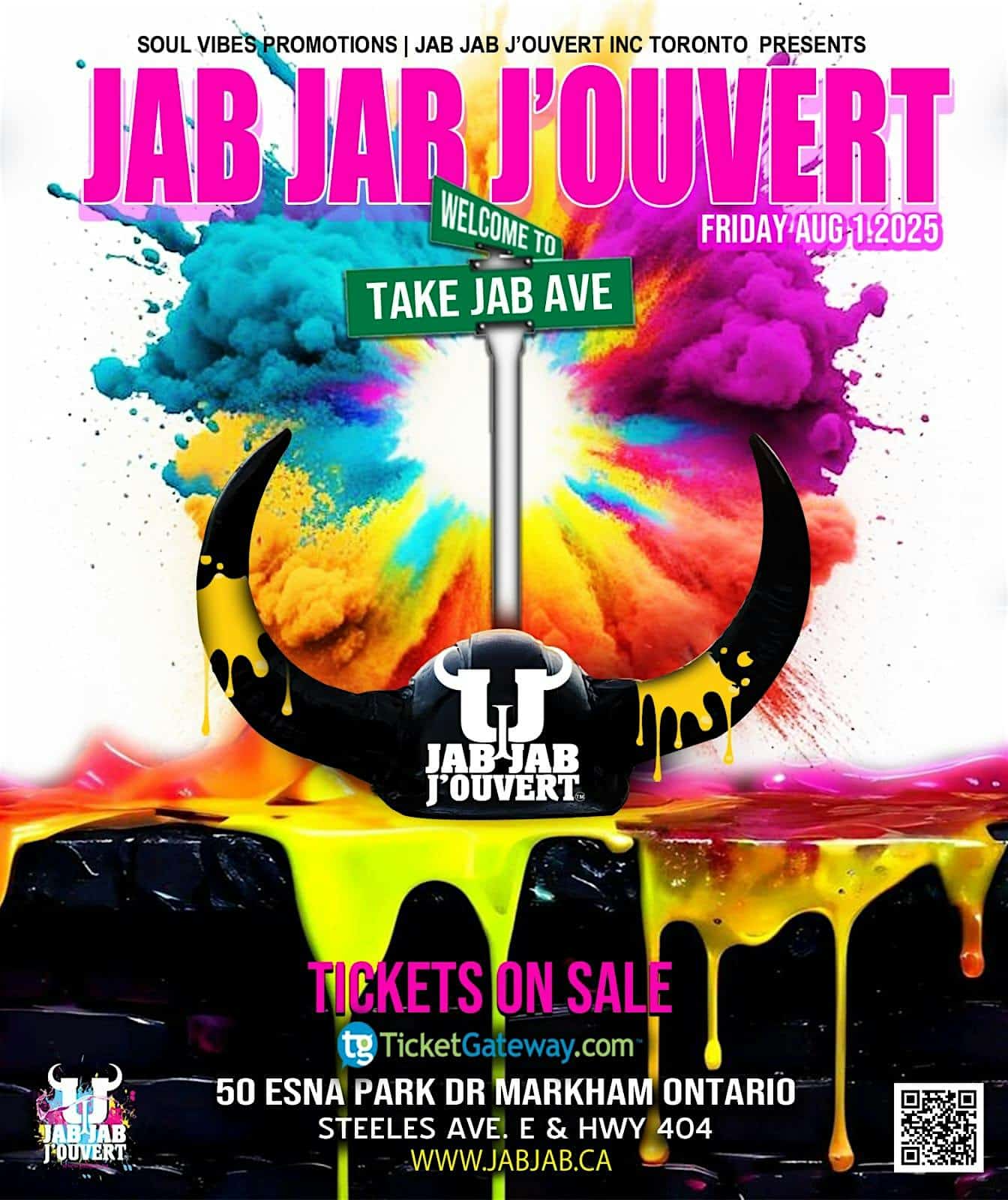Jab Jab J’Ouvert – Toronto Caribana Friday August 1st, 2025 at 50 Esna Park Dr – Markham, Canada