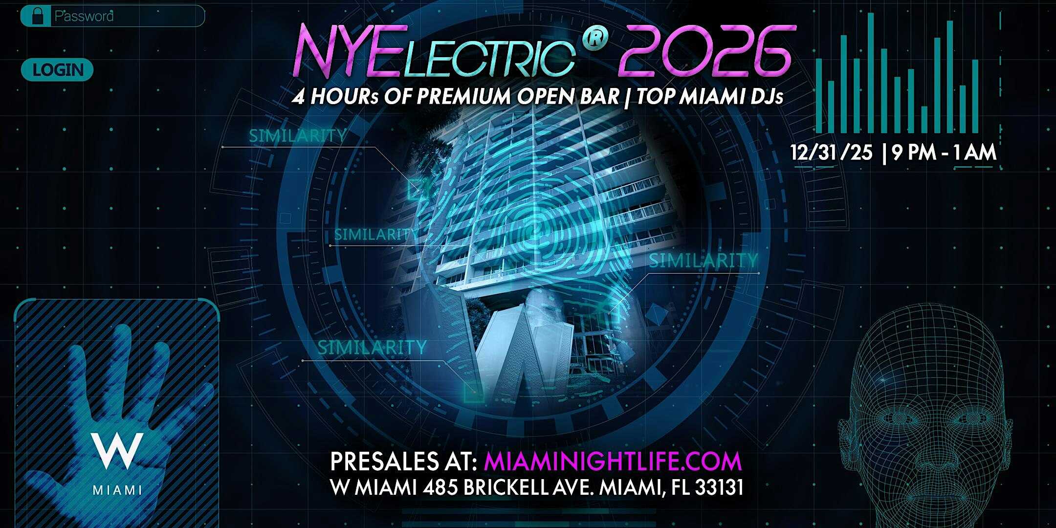 2026 W Hotel Miami New Year’s Eve Party at W Miami Downtown – 15th Floor Rooftop Lounge – Miami, FL