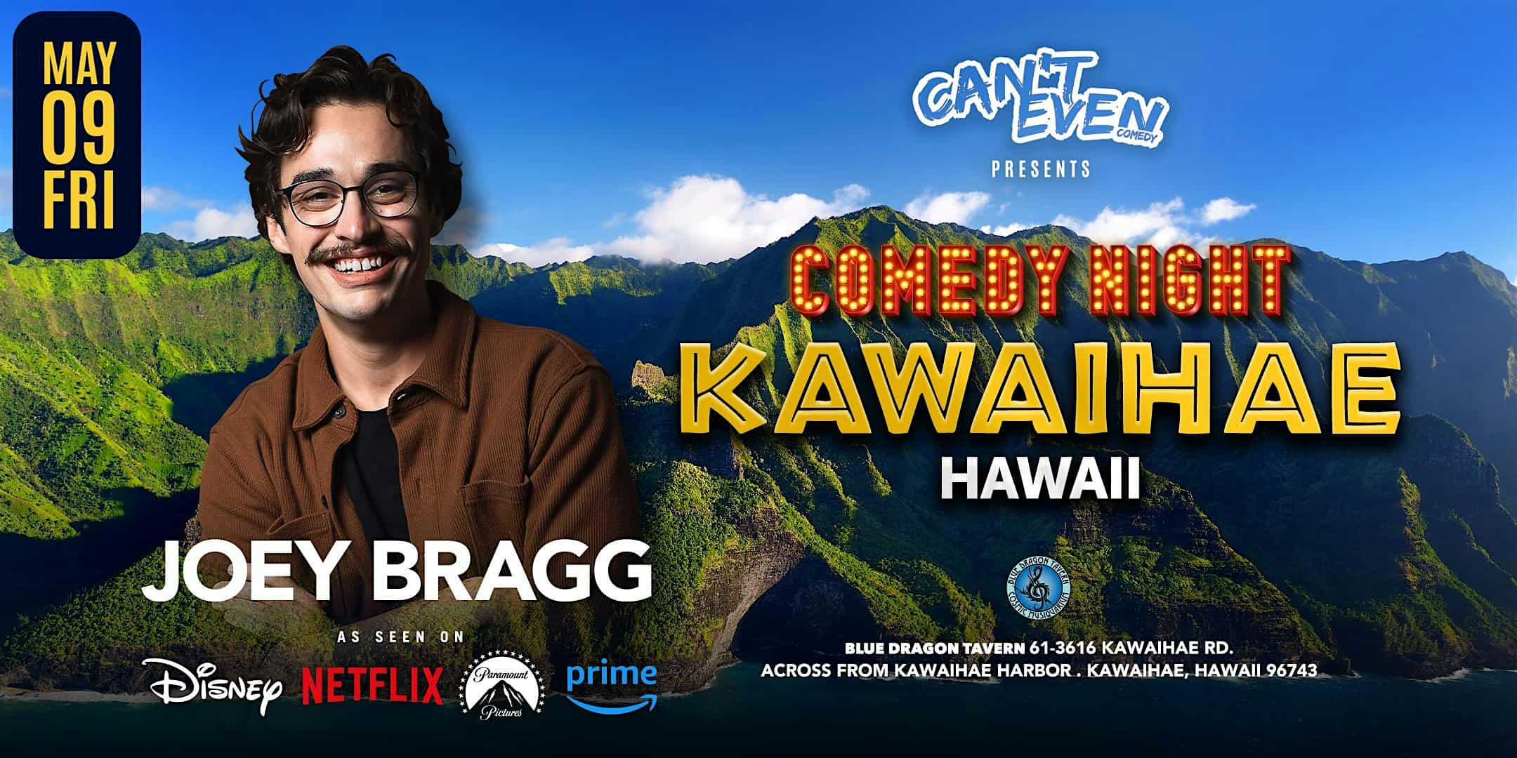 JOEY BRAGG AT THE BLUE DRAGON TAVERN IN KAWAIHAE HI (5/9) at Blue Dragon Tavern & Cosmic Musiquarium – Waimea, HI