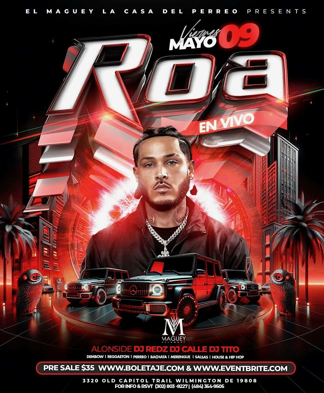 ROA Live at Maguey Nightclub at El Maguey – Wilmington, DE