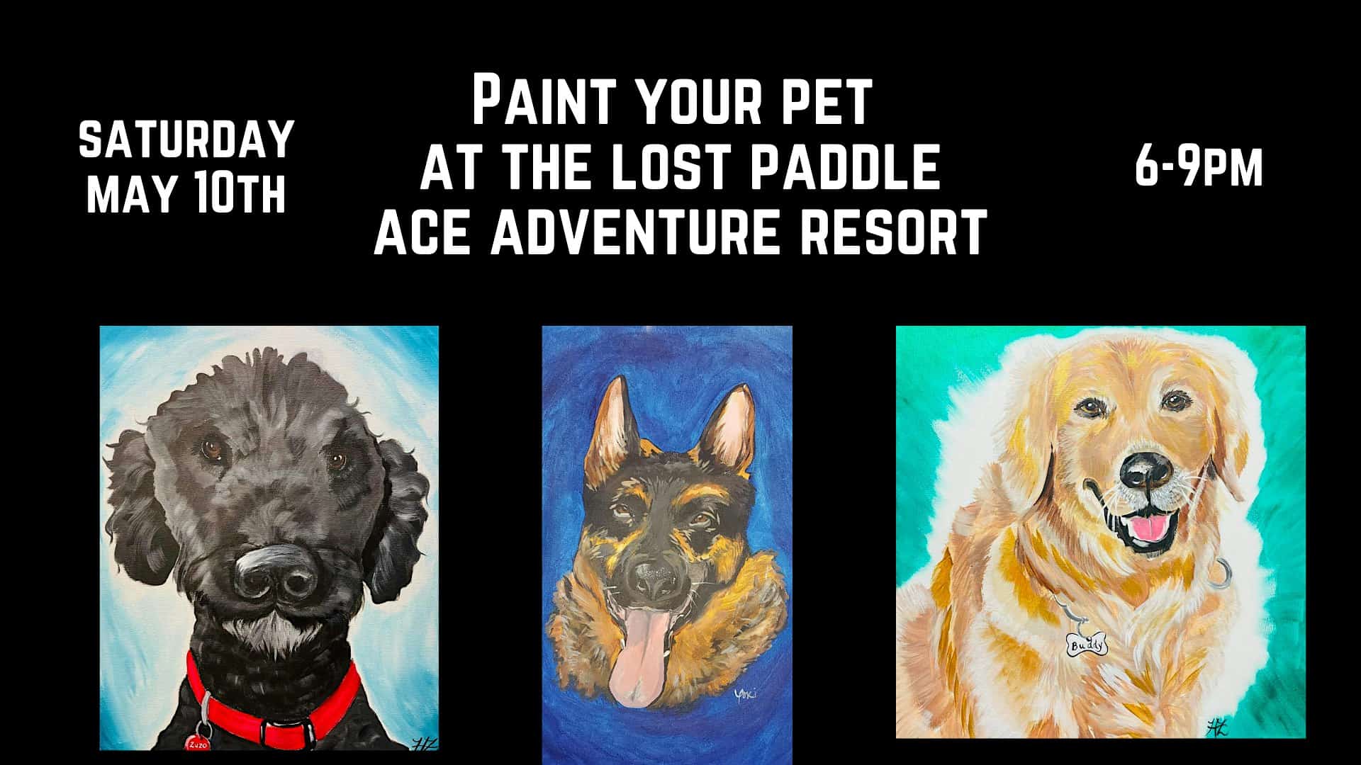 Paint Your Pet Night! The Lost Paddle – Ace Adventure Resort at The Lost Paddle Bar And Grill – Oak Hill, WV