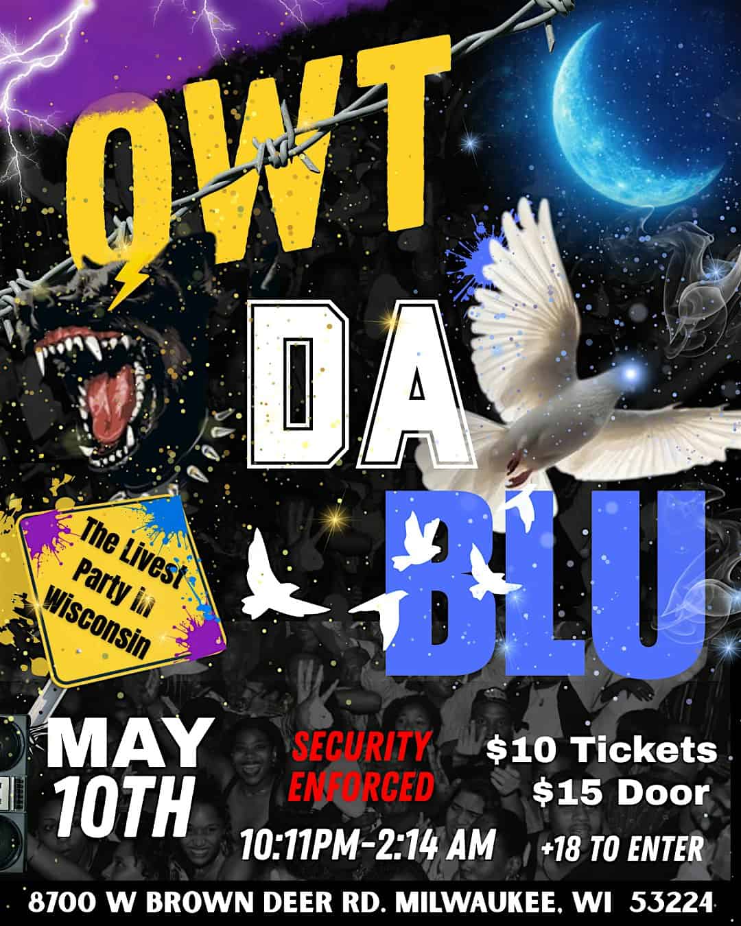 OWT DA BLU️ at 8700 W Brown Deer Rd – Milwaukee, WI