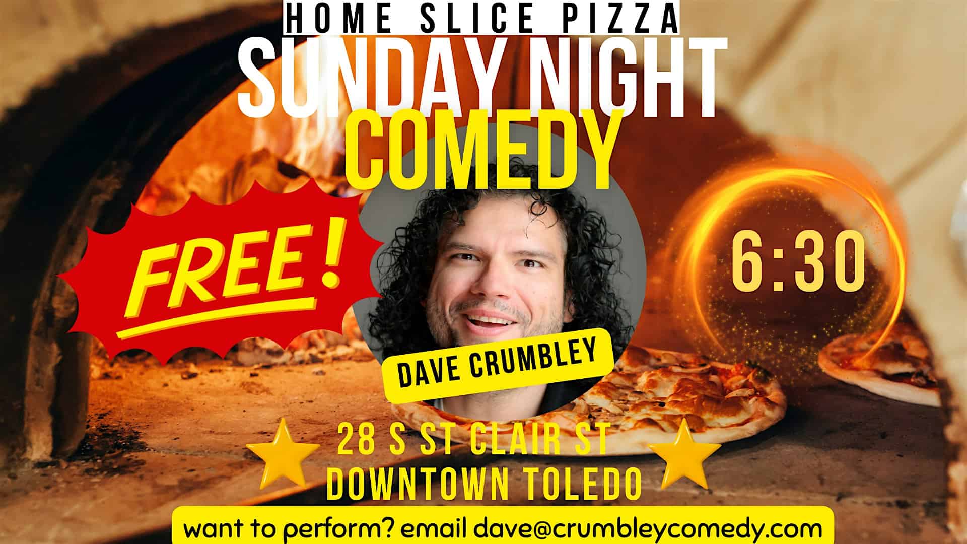 Sunday Night Comedy at Home Slice Pizza – Toledo, OH