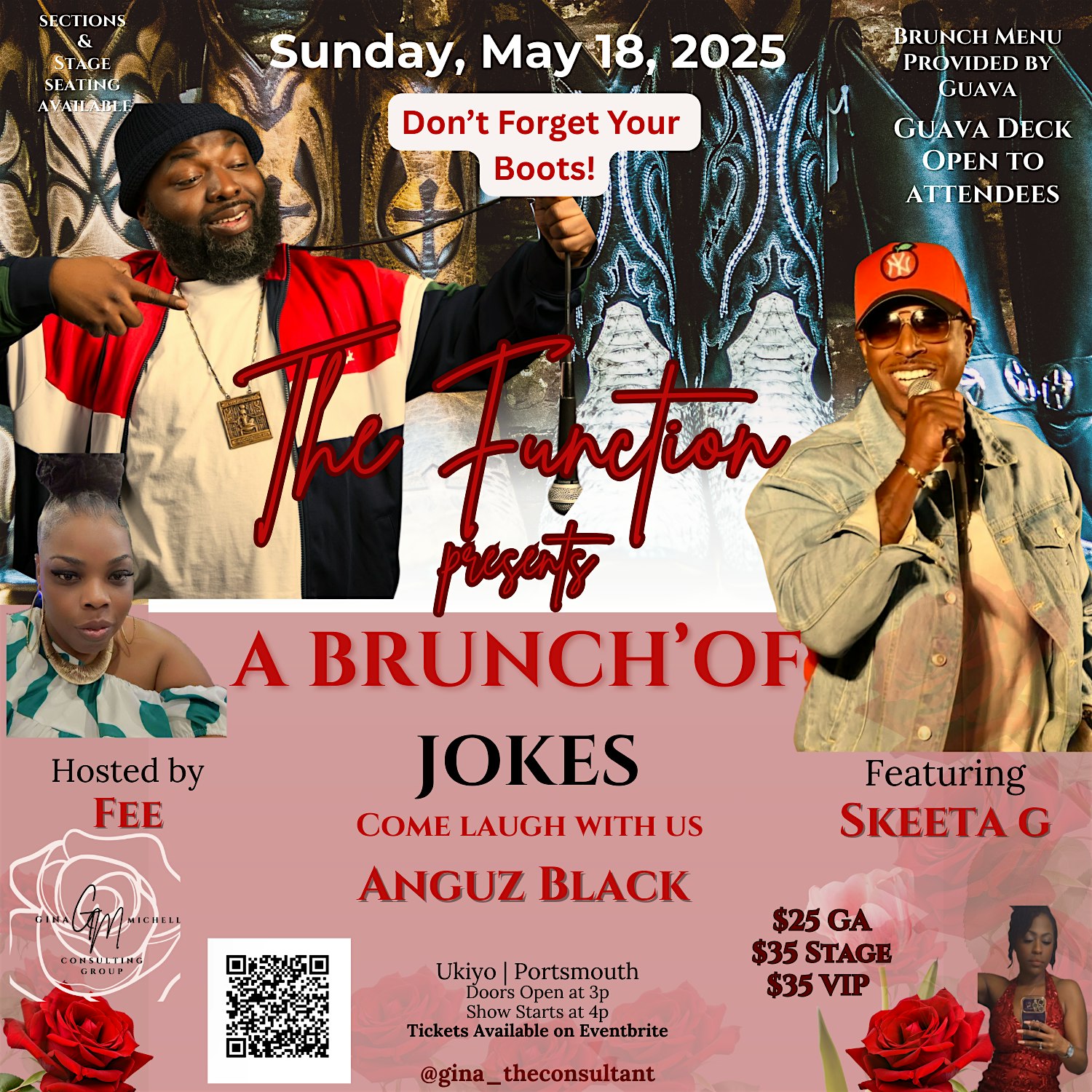The Function A Brunch of Jokes – Fee, Skeeta G and Anguz Black at Ukiyo VA – Portsmouth, VA