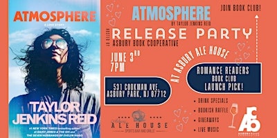 Taylor Jenkins Reid: Atmosphere Release Party at Asbury Ale House Sports Bar and Grille – Asbury Park, NJ