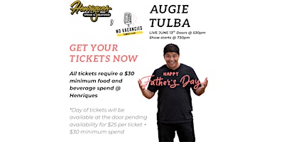 Father’s Day Comedy Show with AUGIE TULBA at Fresh Catch Kaneohe – Kaneohe, HI