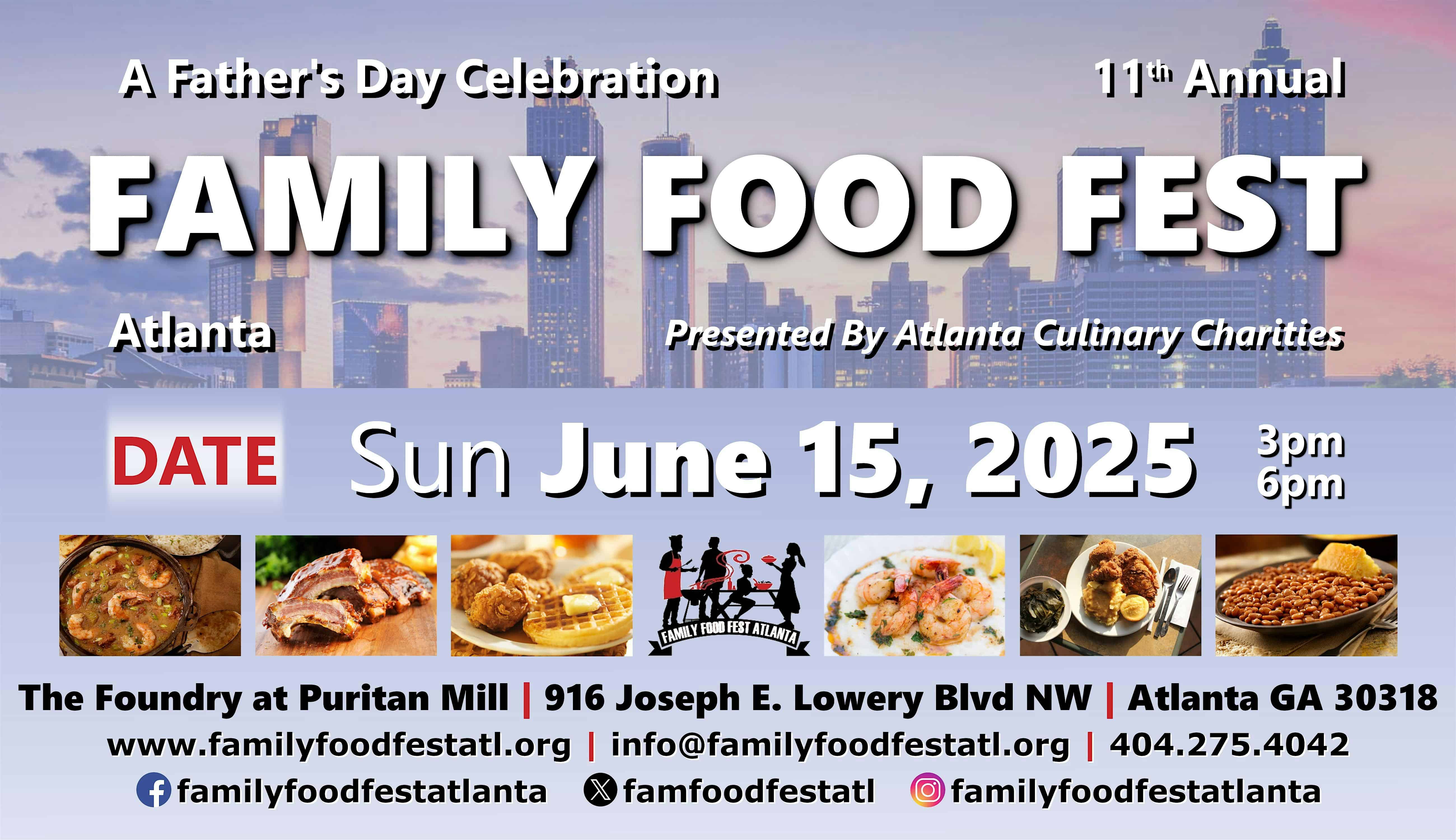 Family Food Fest Atlanta 2025 at The Foundry at Puritan Mill – Atlanta, GA