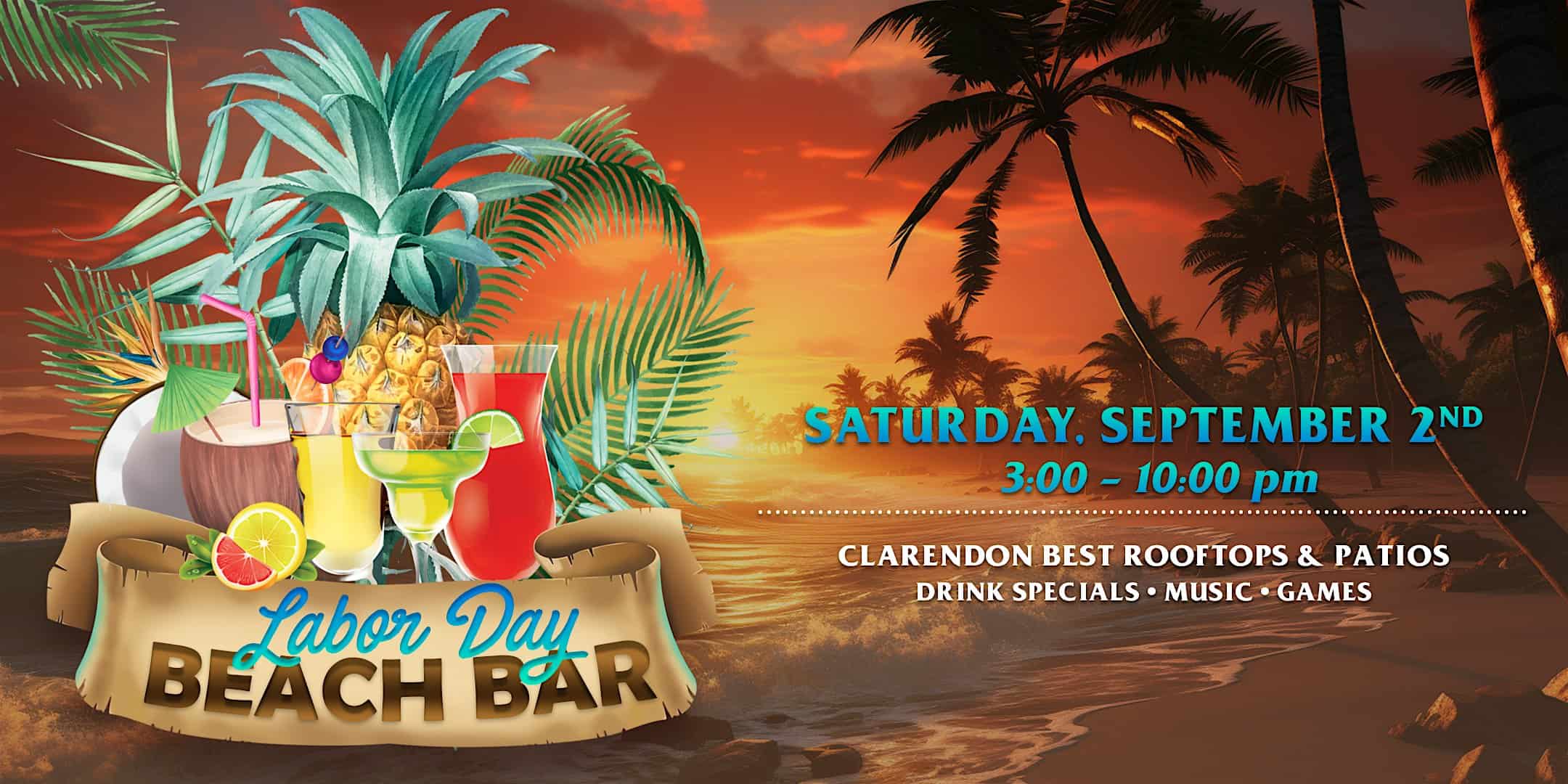 Labor Day Beach Bar Crawl at Beach Bar Live – Arlington, VA