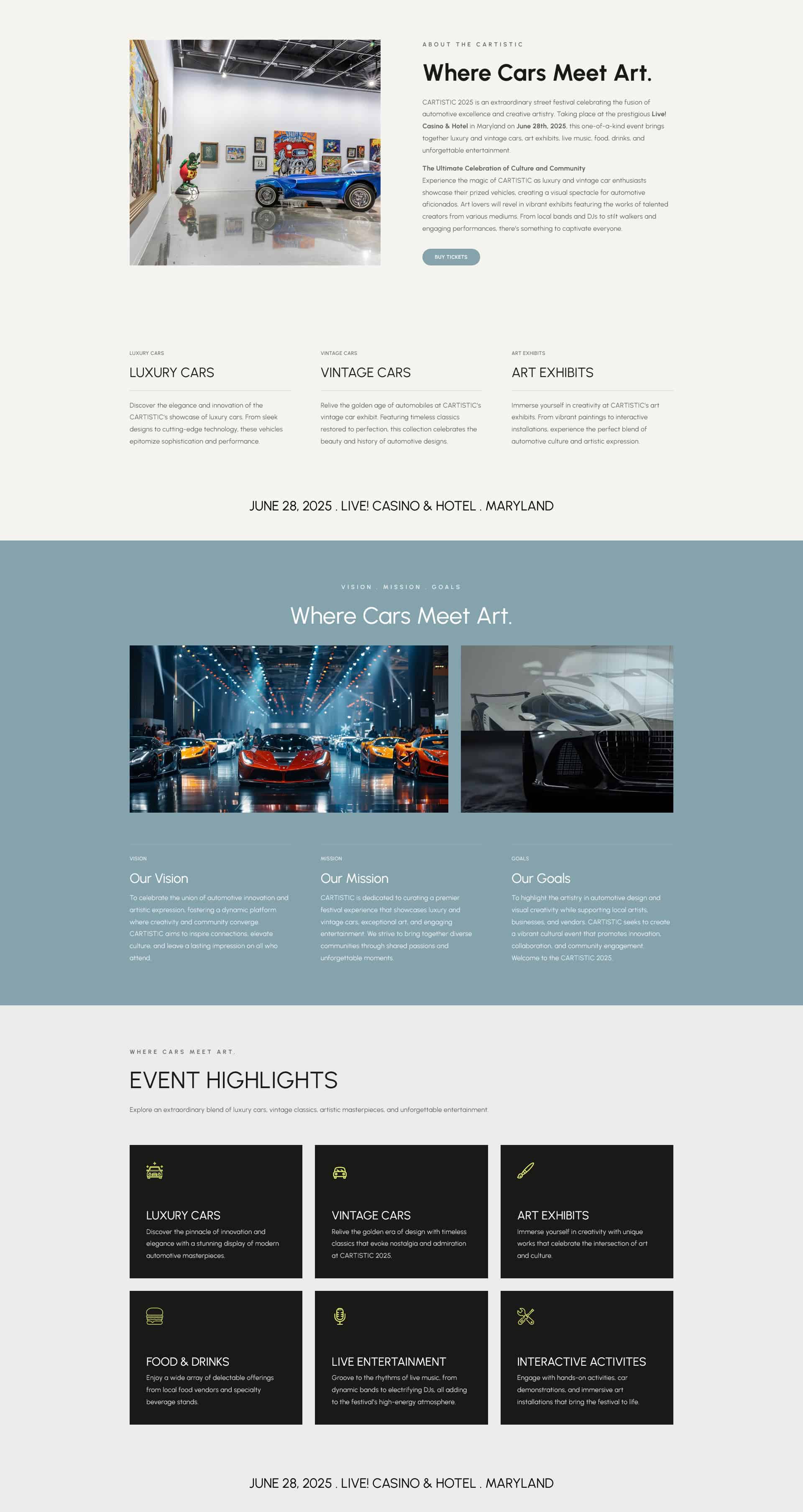 The Cartistic 2025 Info 2 - Hanover, MD