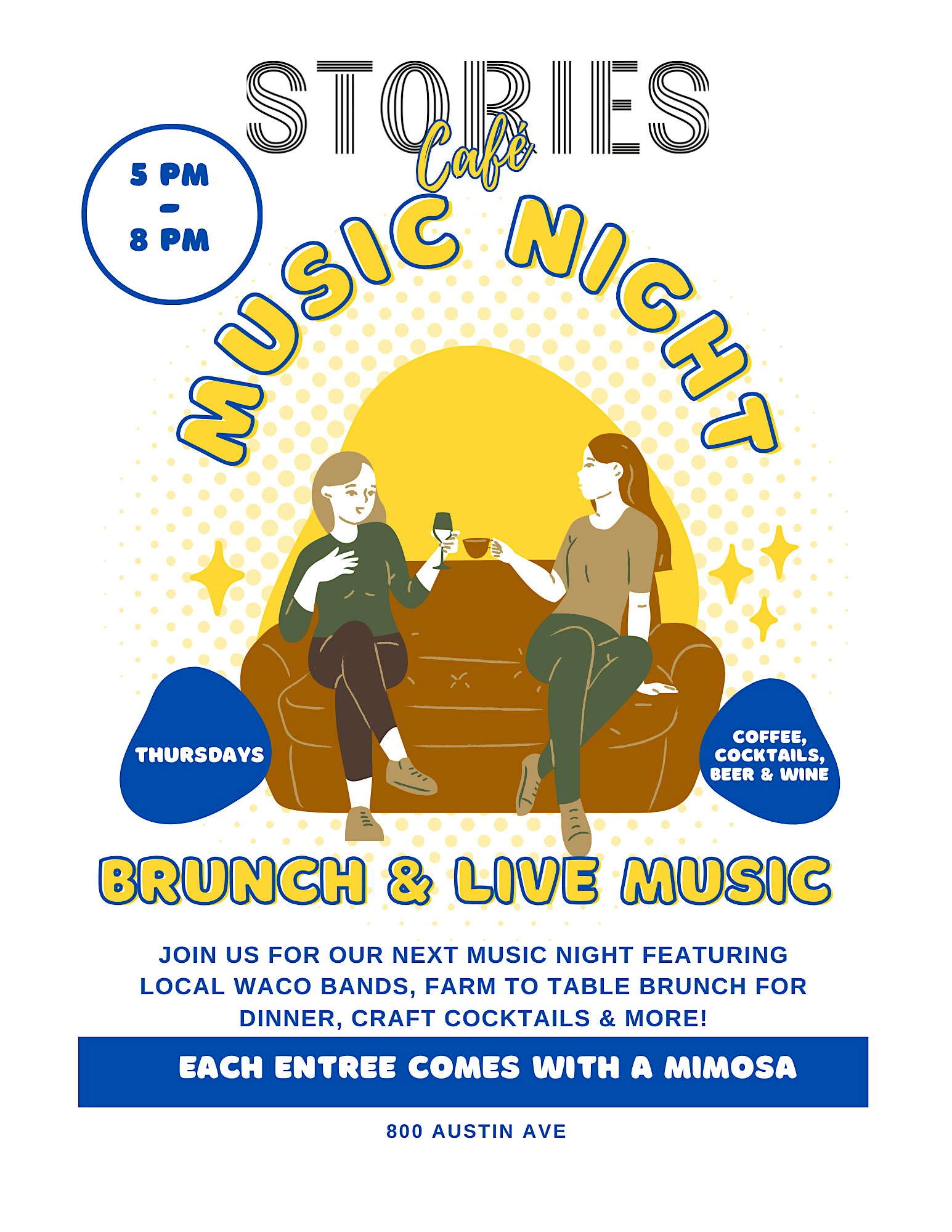 STORIES Music Night at 800 Austin Ave – Waco, TX