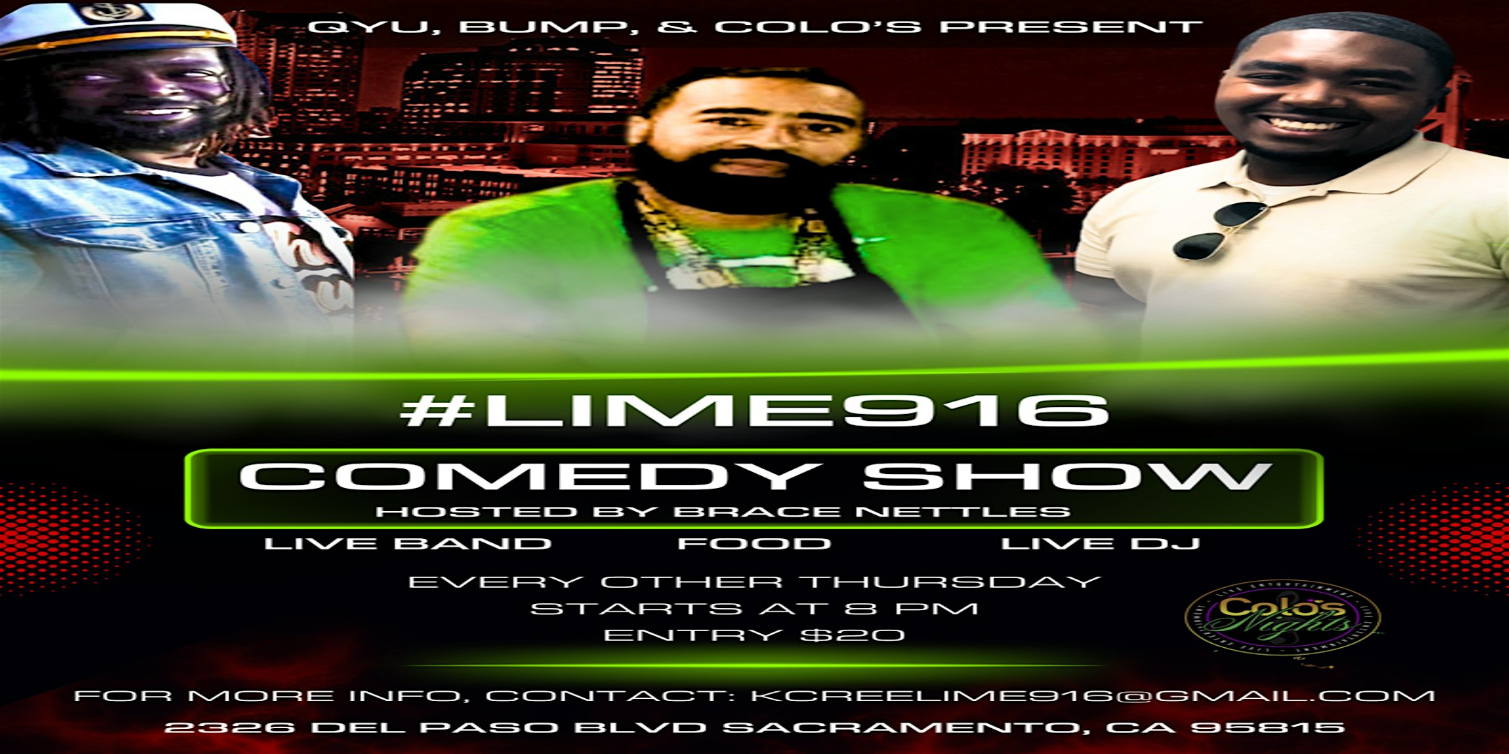 LIME916 Comedy at Colo’s Southern Cafe – Sacramento, CA