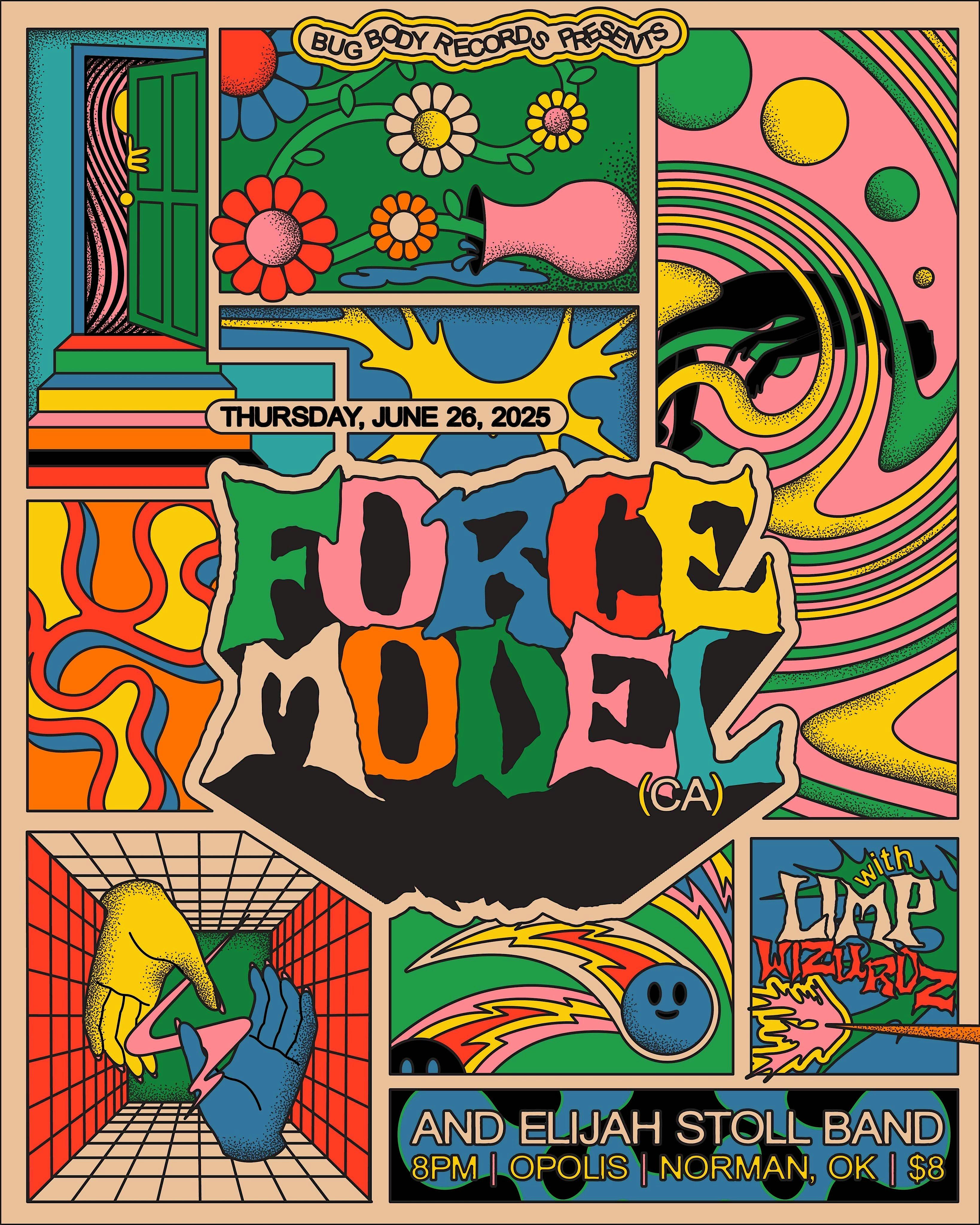 Force Model, Limp Wizurds, Elijah Stoll Band at Opolis – Norman, OK