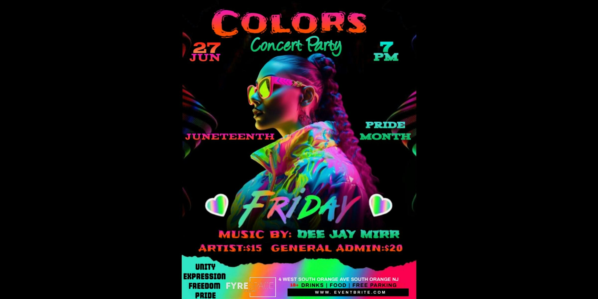 Stage 4 Concert Party Presents: Colors at Stage 4 – South Orange, NJ