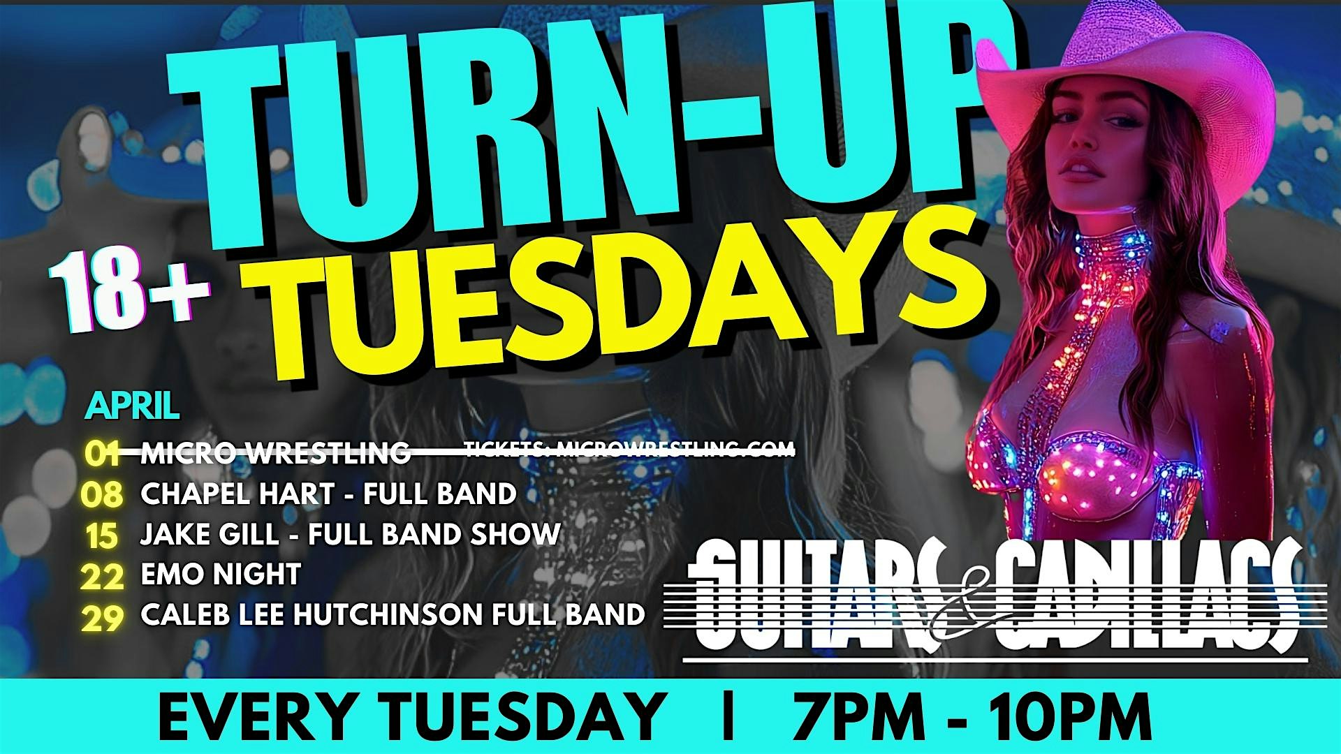 TURN UP TUESDAYS SERIES AT GUITARS & CADILLACS! at Guitars and Cadillacs – Overland Park, KS