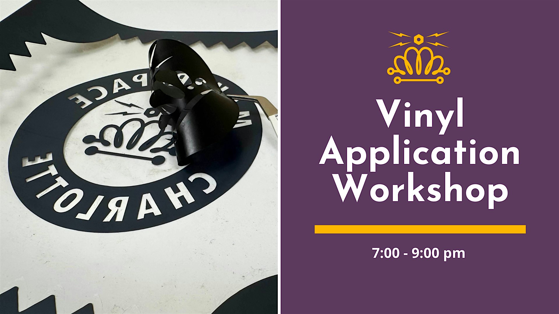 Vinyl Application Workshop at 1003 Louise Ave Suite A – Charlotte, NC