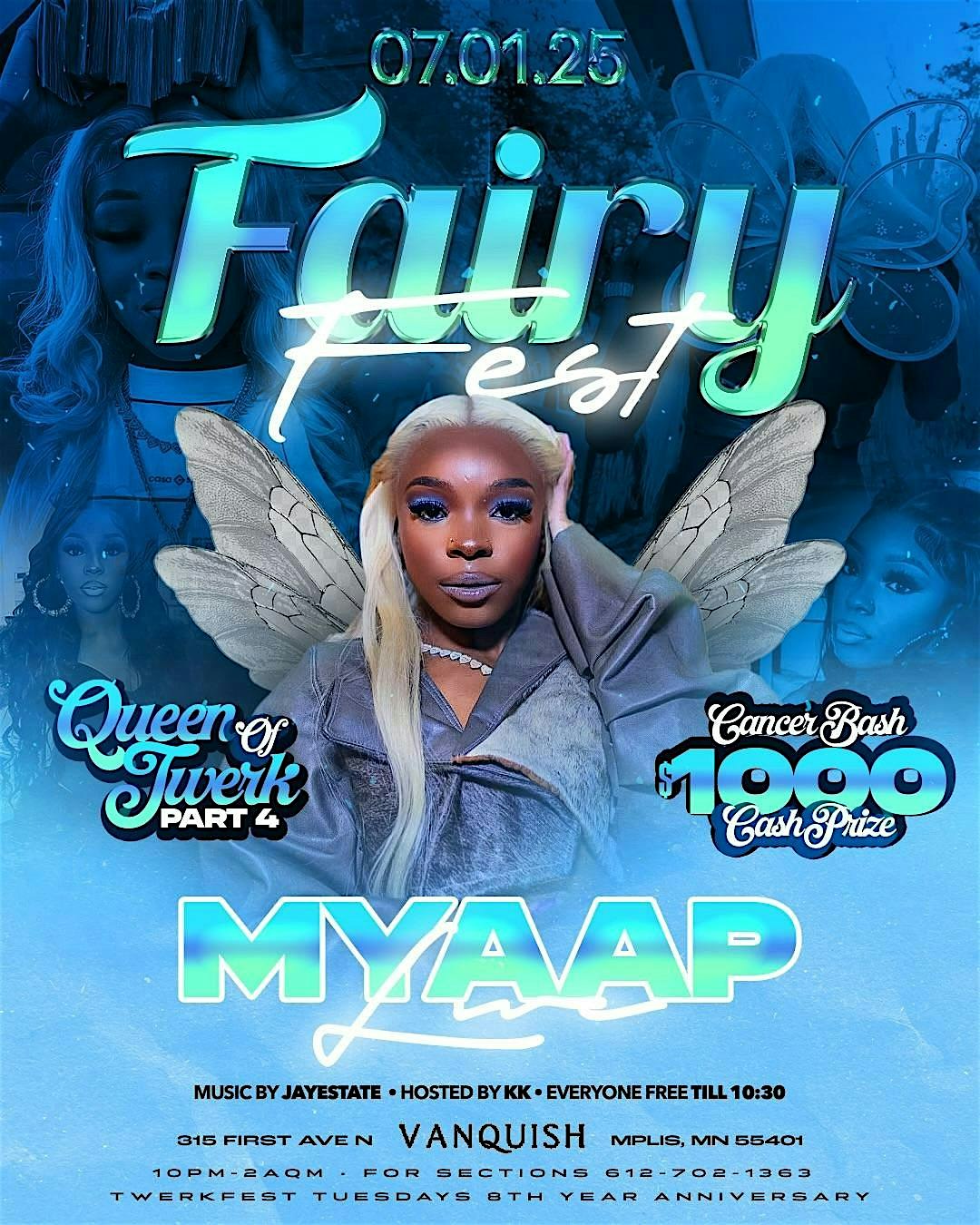 QUEEN OF TWERK 4 ft Myaap â She was a Fairy â $1000 Cash Prize 18+ at Vanquish Nightclub – Minneapolis, MN