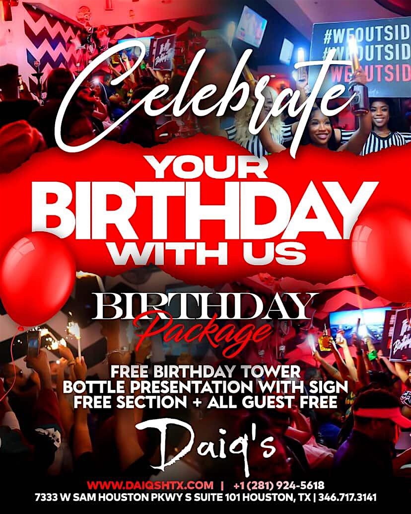 Free Birthday at Daiq’s! at Daiq’s – Houston, TX