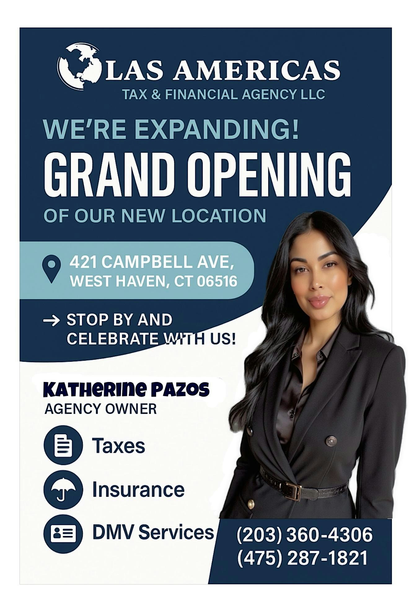 GRAND OPENING OF OUR NEW LOCATION at 421 Campbell Ave – West Haven, CT