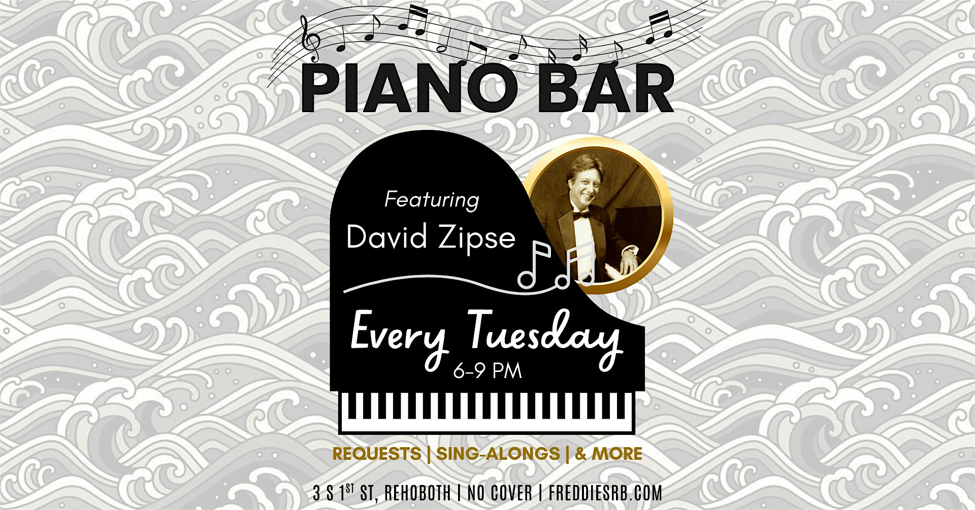 Tuesday Piano Bar Night! at Freddies Beach Bar – Rehoboth Beach – Rehoboth Beach, DE