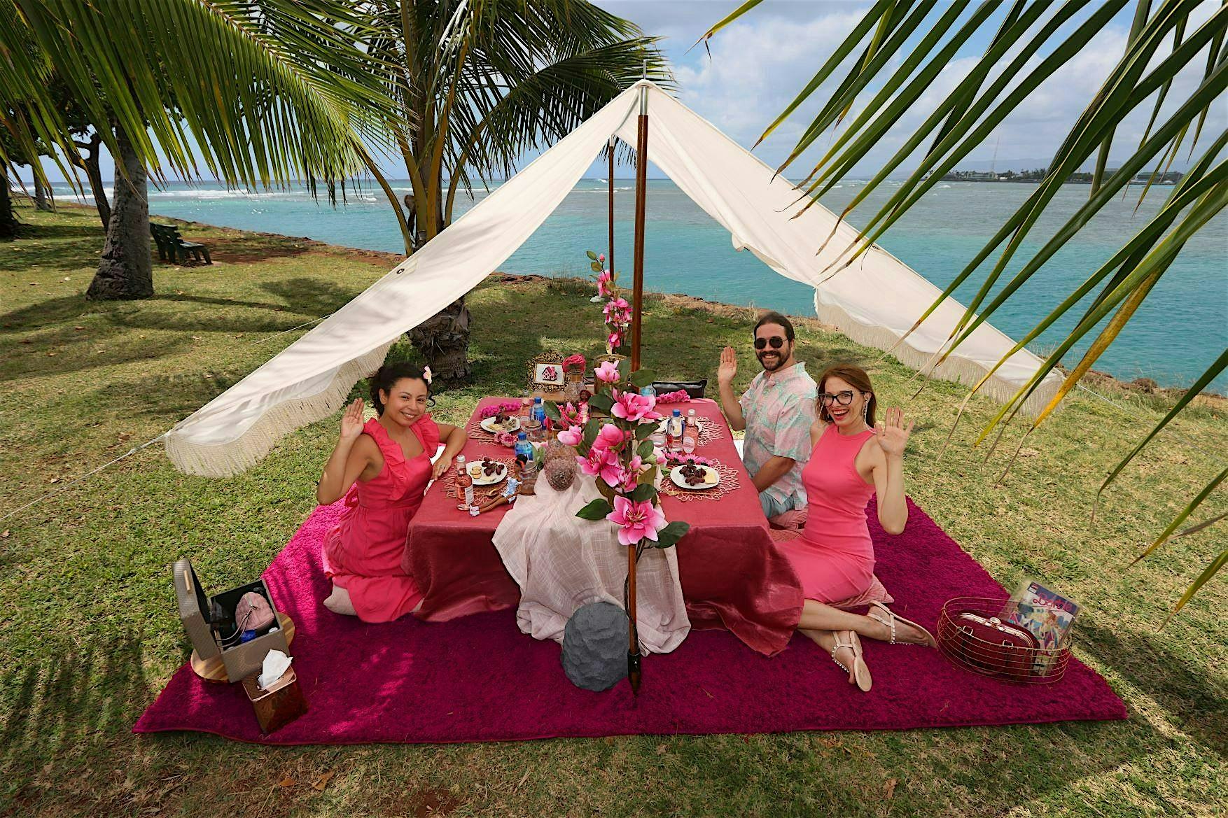 Doll Pink Picnic for up to EIGHT at Beach Park in Honolulu (please email for location) – Honolulu, HI