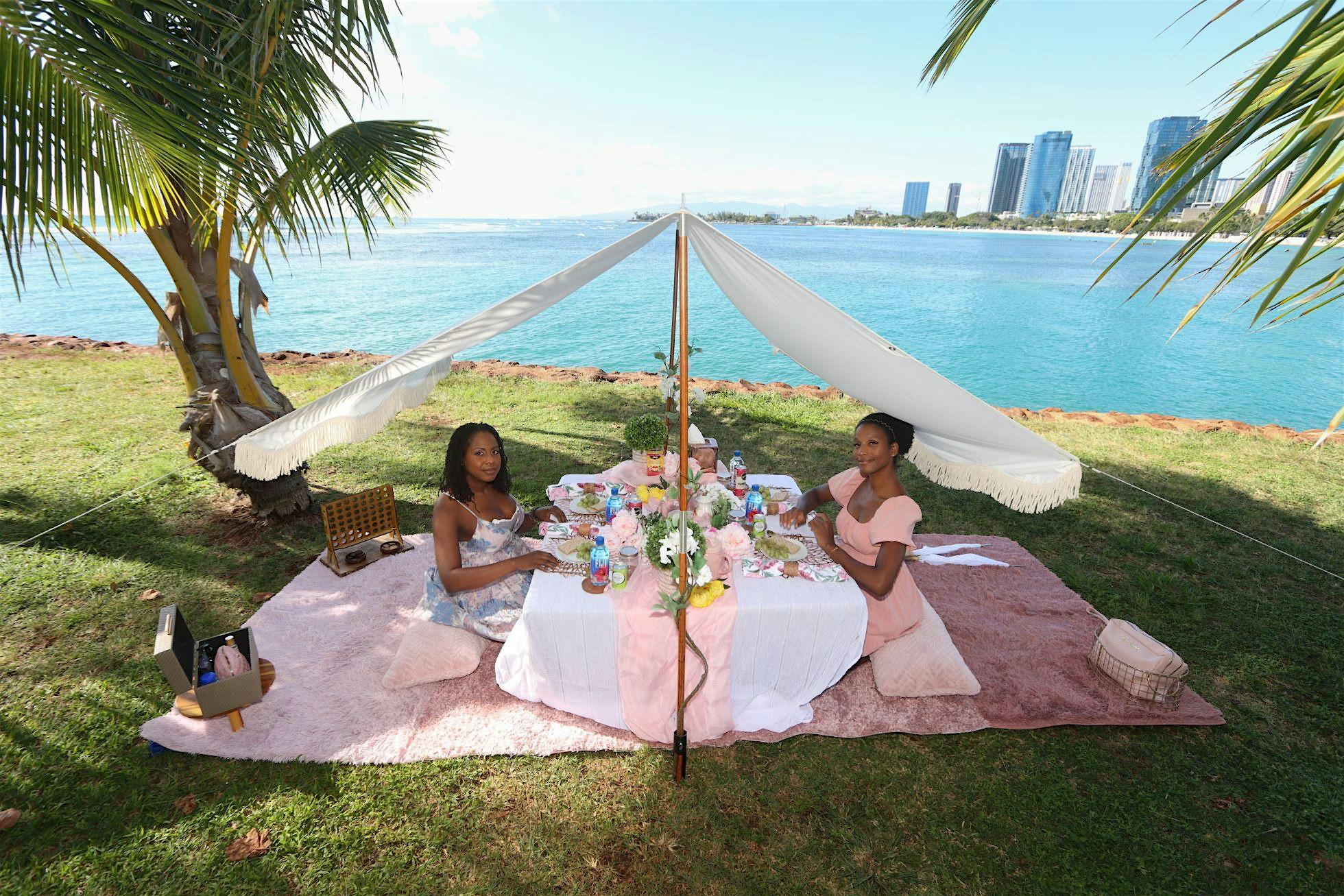 Tea Party Picnic for up to EIGHT at Beach Park in Honolulu (please email for location) – Honolulu, HI
