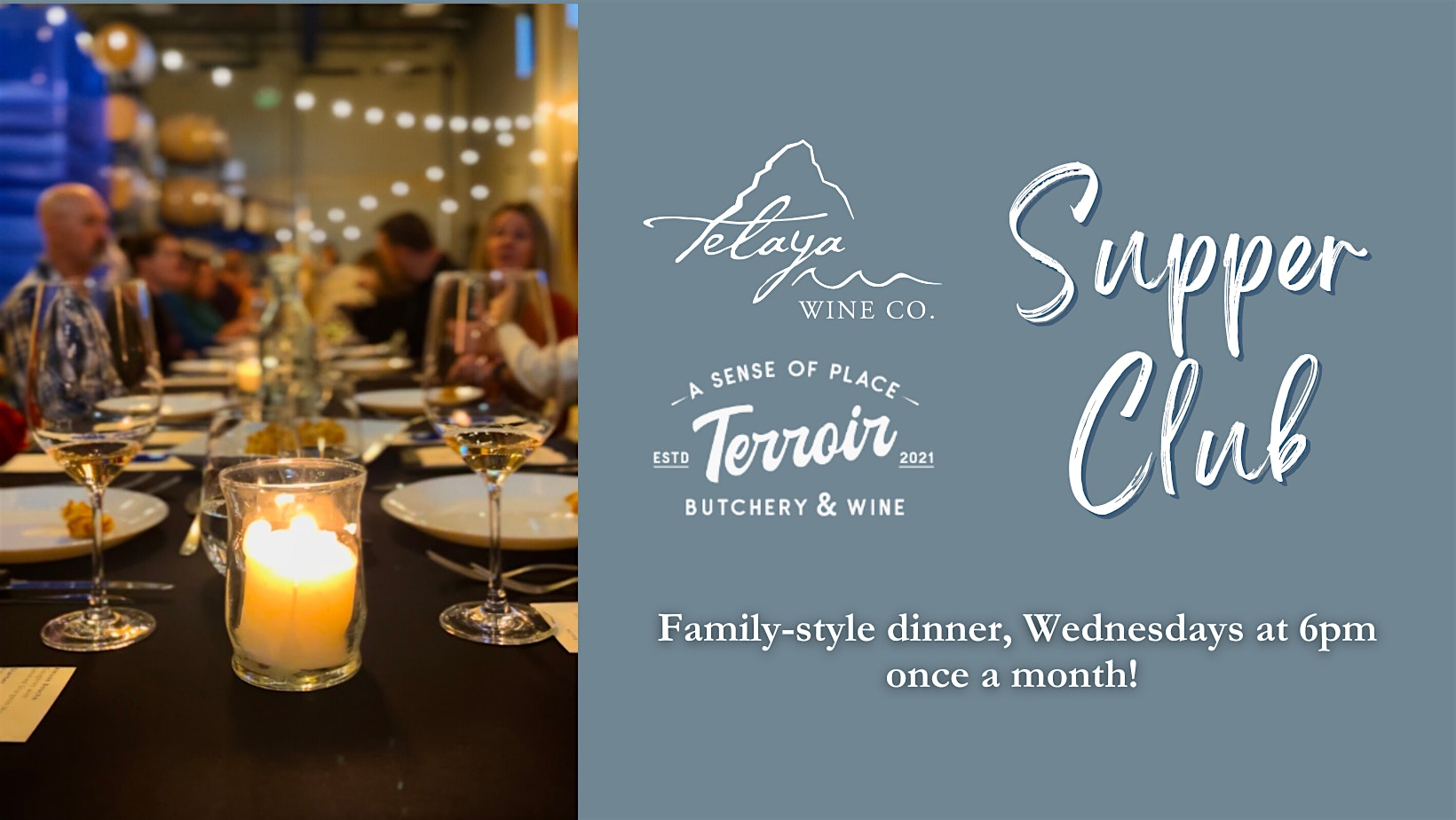 Supper Club with Terroir at Telaya Wine Co. – Garden City, ID