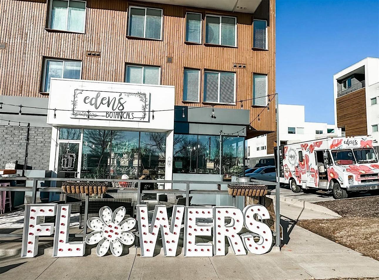 Bloom & Bubbly Bar at Edenâs Flower Truck / Eden’s Botanicals – Fayetteville, AR