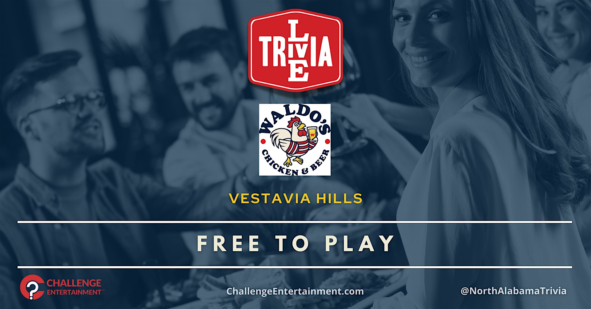 Live Trivia Nights at Waldo’s Chicken & Beer – Vestavia Hills at Waldo’s Chicken & Beer – Vestavia Hills, AL