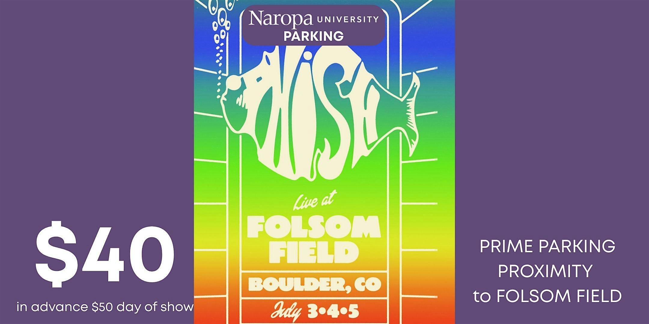 Phish Concert Parking at Naropa University at Naropa University – Boulder, CO
