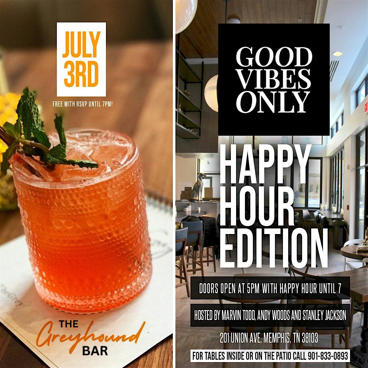 Good Vibes Only Happy Hour at The Greyhound – Memphis, TN