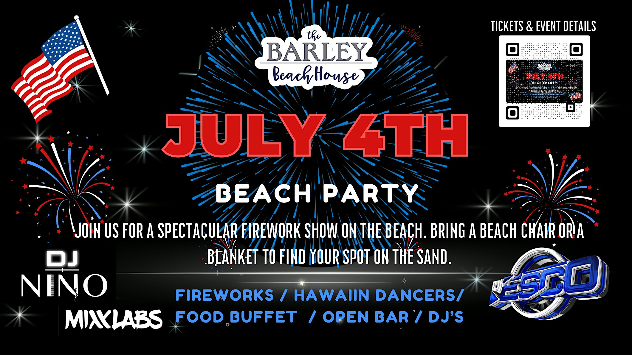 Purchase JULY 4th BEACH PARTY Tickets: Don't miss this upcoming event in Rye