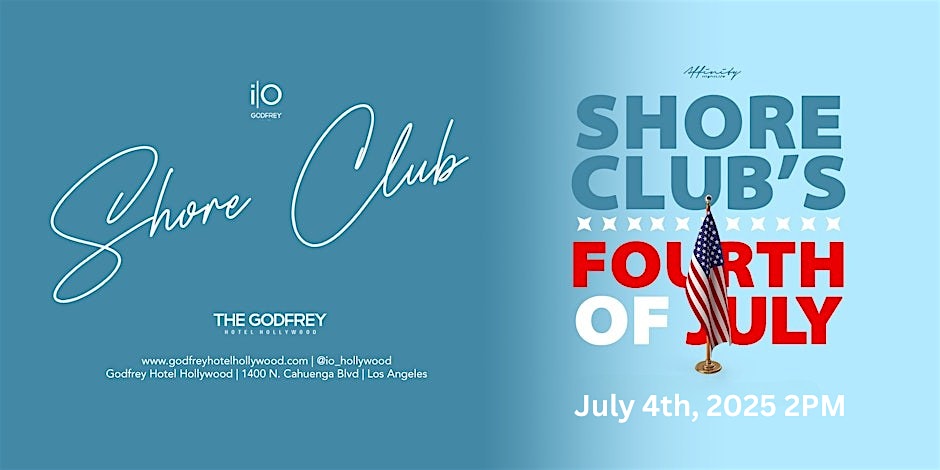 July 4th Pool Party & BBQ @ The Godfrey Rooftop (360 view of firework show) at The Godfrey Hotel Hollywood – Los Angeles, CA