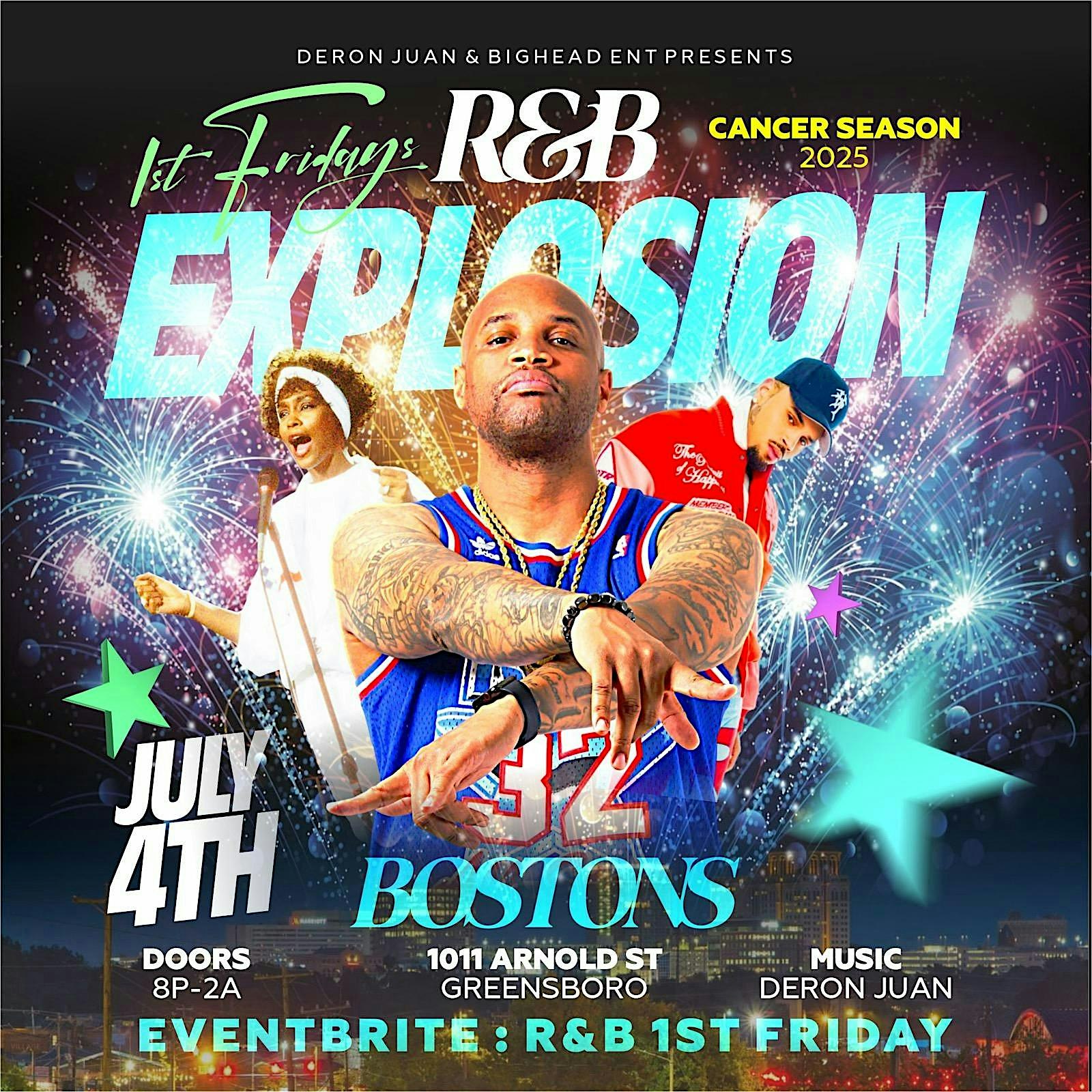 R&B 1st Friday at Boston’s – Greensboro, NC
