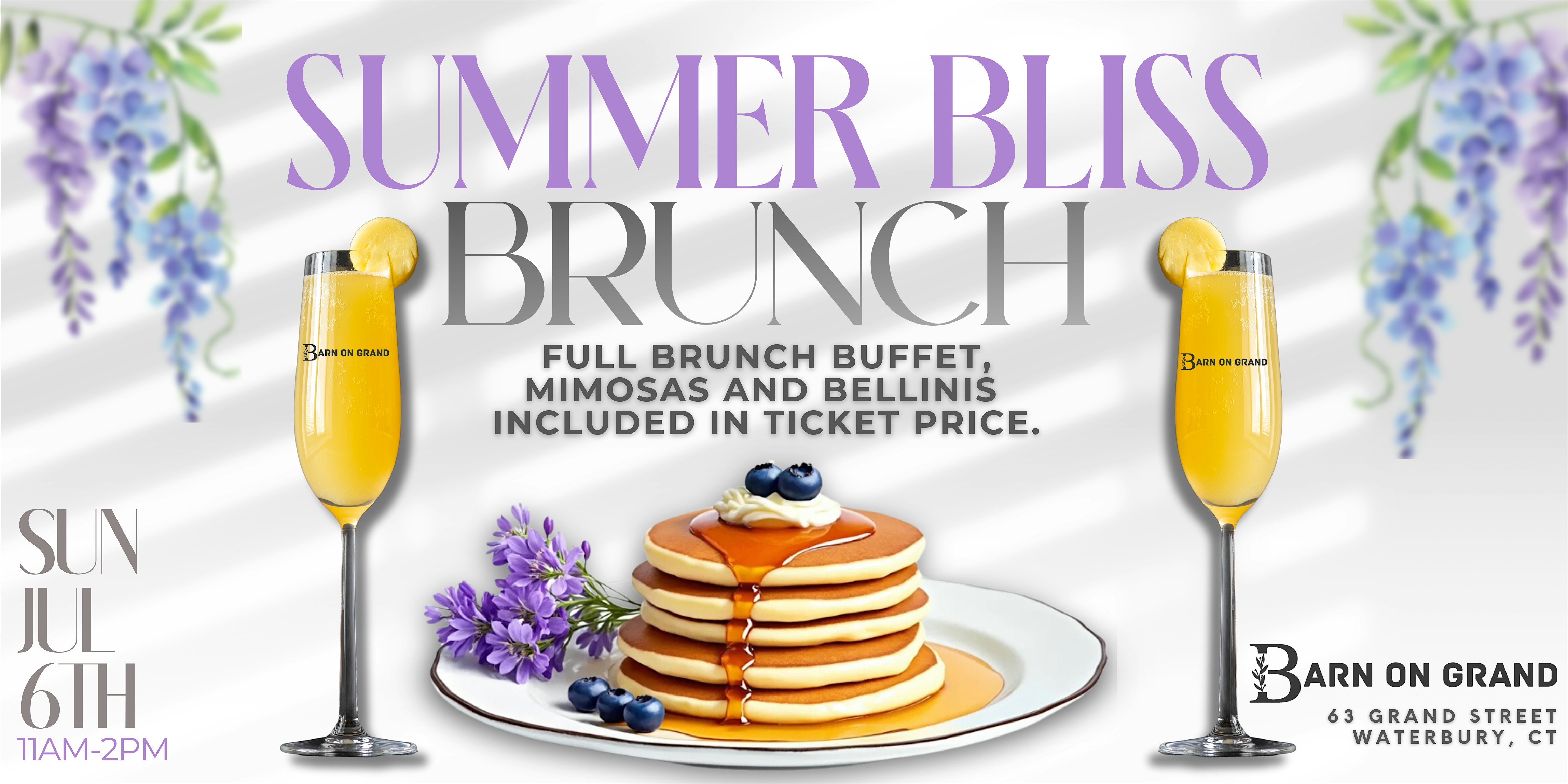 Summer Bliss Brunch at Courtyard by Marriott Waterbury Downtown – Waterbury, CT
