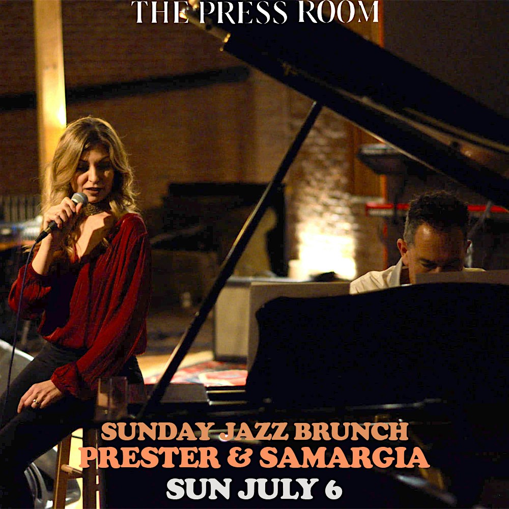 Sunday Jazz Brunch: Prester & Samargia at The Press Room – Upstairs – Portsmouth, NH