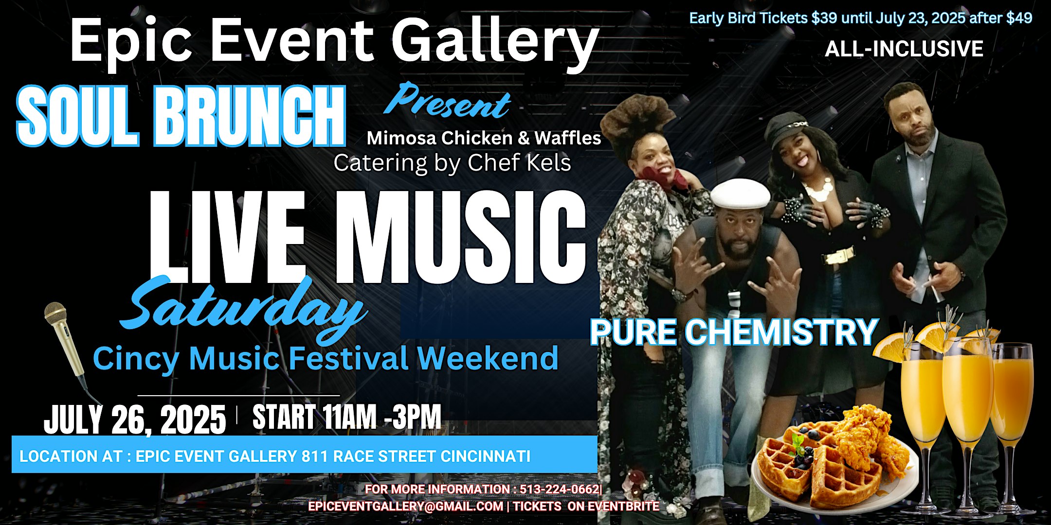 Soul Brunch with Pure Chemistry (all-inclusive) at Epic Event Gallery – Cincinnati, OH