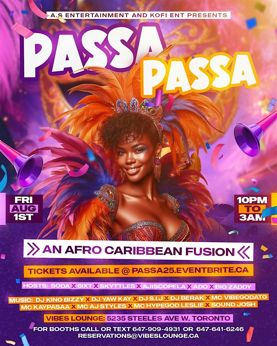 PASSA PASSA ( Caribana Friday ) at VIBES LOUNGE – Toronto, Canada