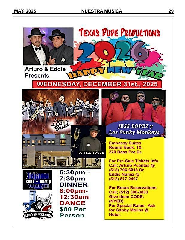 New Years Eve Gala, Texasdude’s Productions at Embassy Suites by Hilton Round Rock – Round Rock, TX
