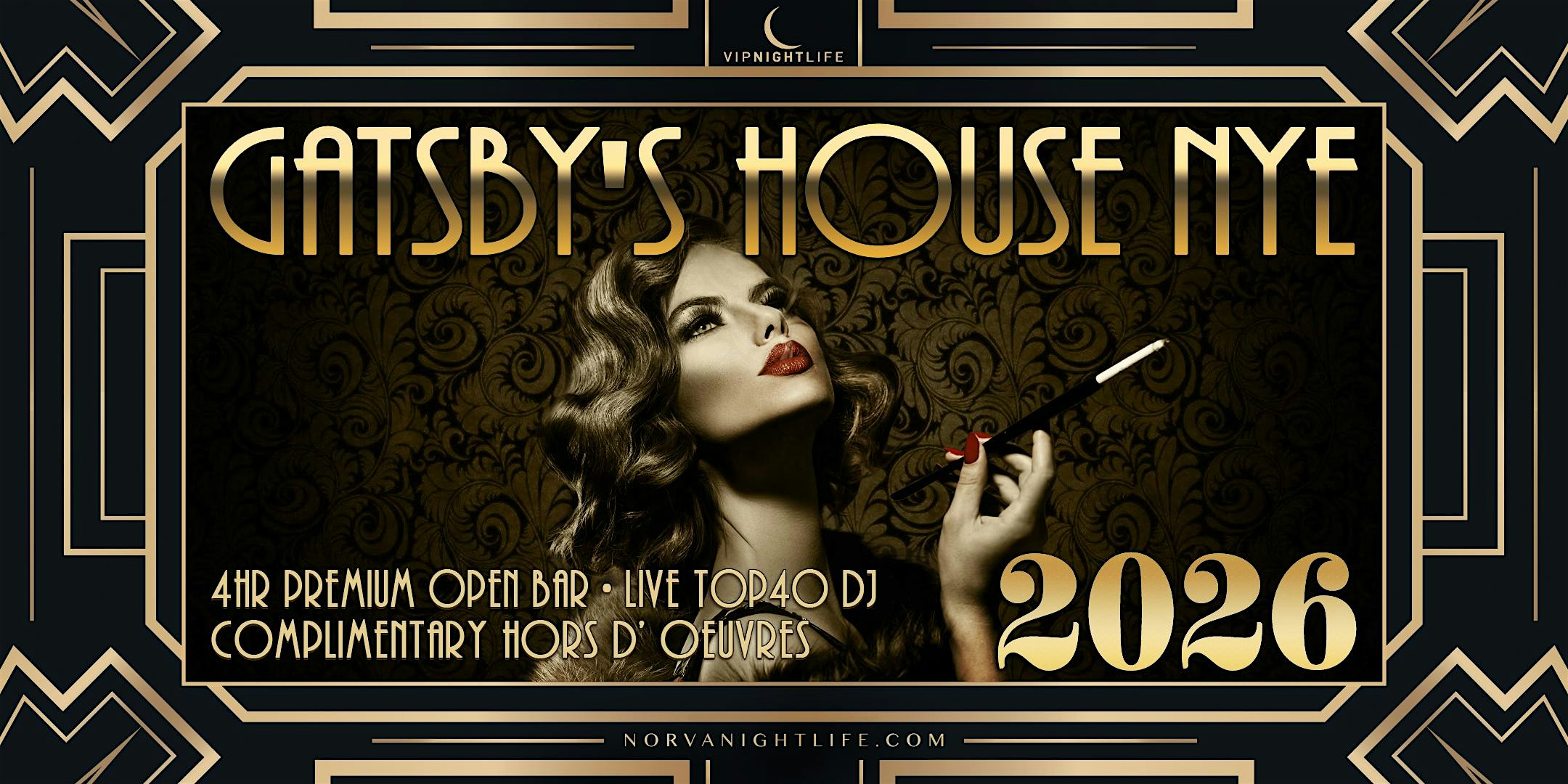 2026 Norfolk New Year’s Eve Party | Gatsby’s House at Sheraton Norfolk Waterside Hotel – Norfolk, VA